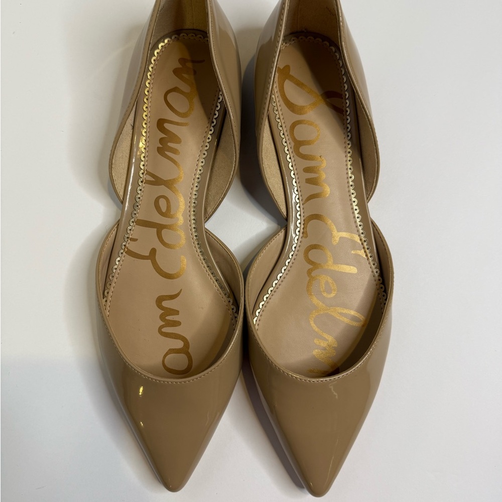 Sam Edelman Women's Beige Pointed Toe Flats